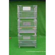 Foldable Welded Stackable Collapsible Wire Mesh Storage Container